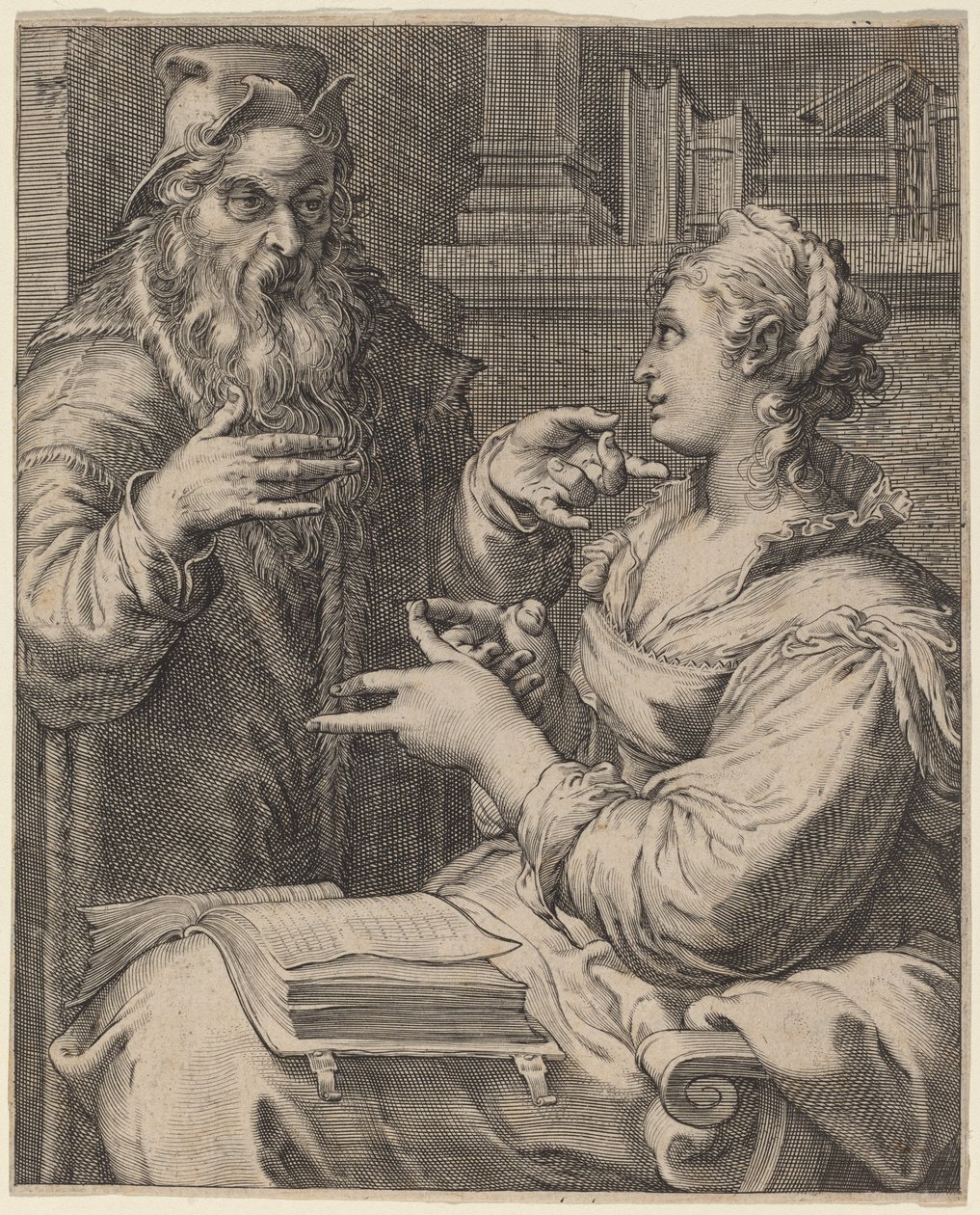 Filosofia tekijältä Cornelis Jacobsz Drebbel, after Hendrik Goltzius