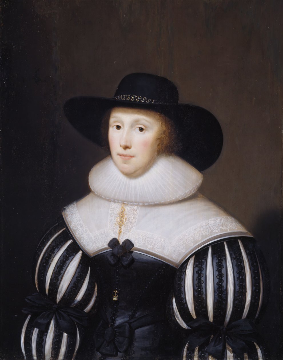 Grace Bradbournen muotokuva, Thomas Holten vaimo, 1627-1700. tekijältä Cornelis Janssens van Ceulen