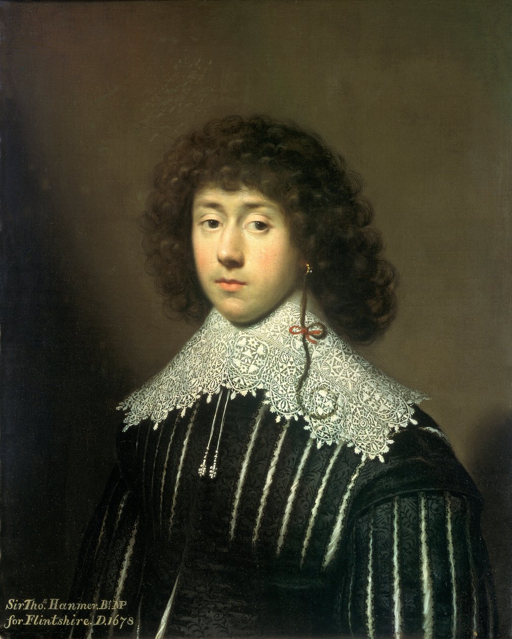 "Sir Thomas Hanmer", 1612-1678, 1631 tekijältä Cornelis Janssens van Ceulen