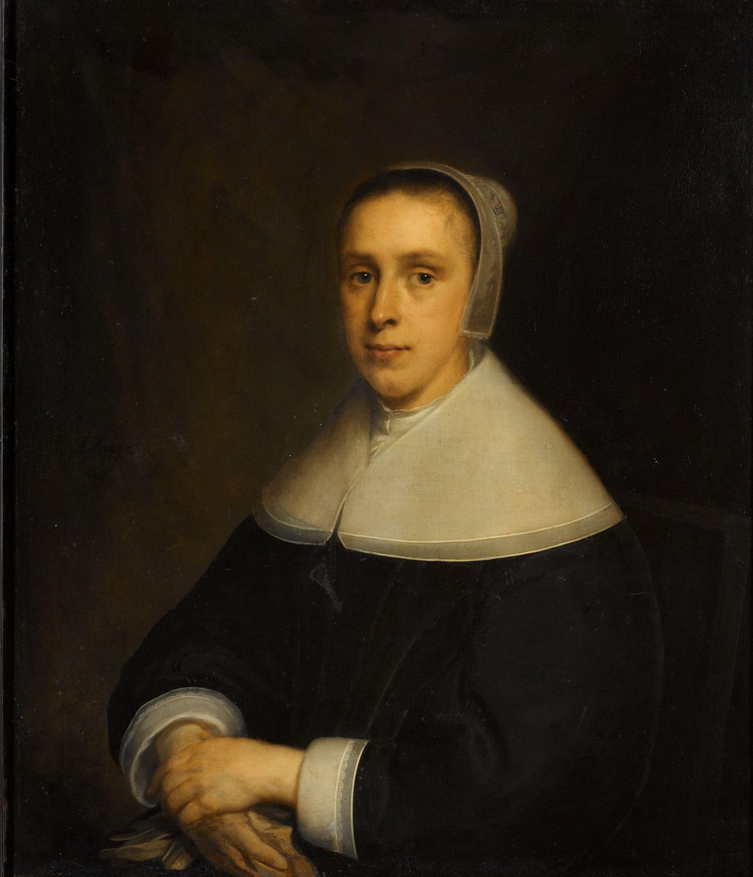 Elisabeth Vervoornin (1617-57) muotokuva Johan van Somerenin vaimon Elisabeth Vervoornin (1617-73) muotokuva tekijältä Cornelis Jonson van Ceulen (I)