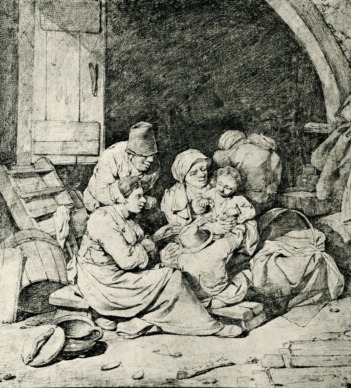 Hollannin maanviljelijöiden perhe tekijältä Cornelis Pietersz Bega