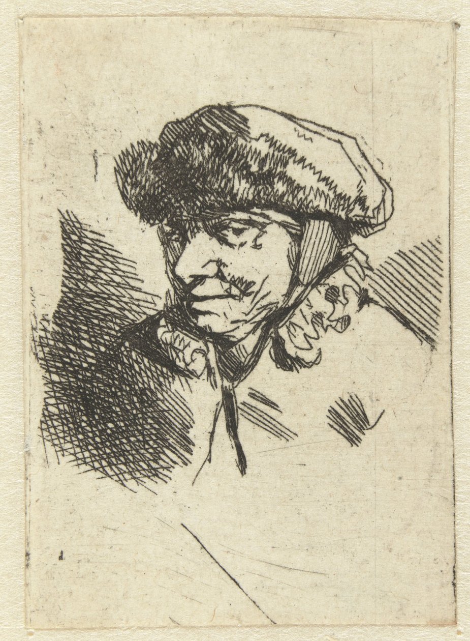 Vanha nainen turkishattu tekijältä Cornelis Pietersz. Bega