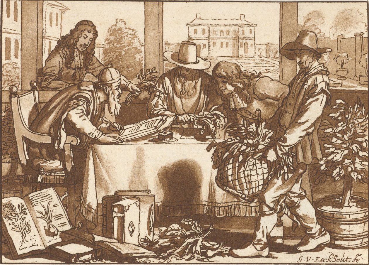 kasvitieteilijä tekijältä Cornelis Ploos van Amstel (signed by artist)