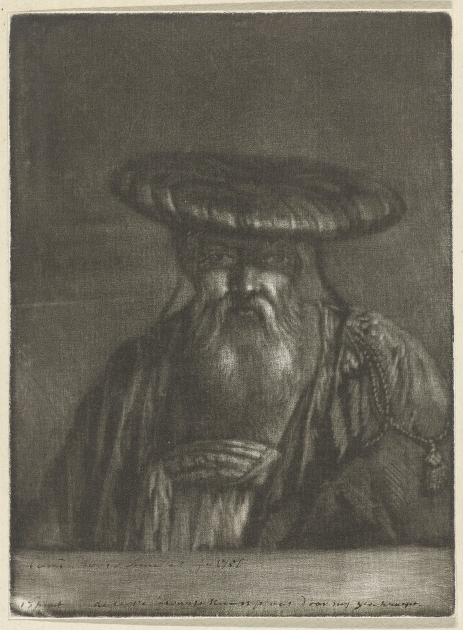 itämainen mies tekijältä Cornelis Ploos van Amstel (signed by artist)