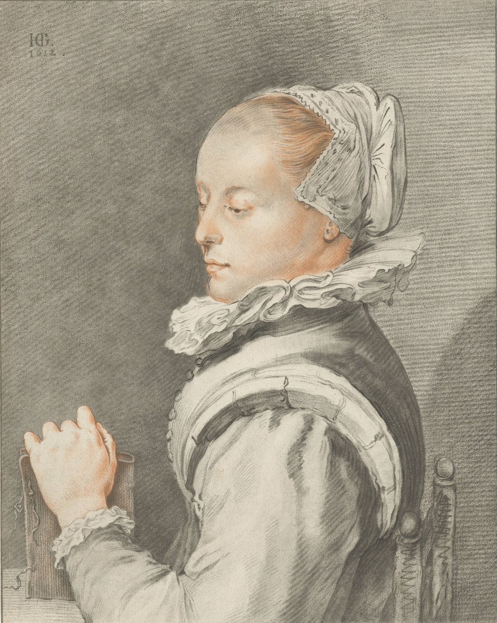 Nuoren naisen muotokuva tekijältä Cornelis Ploos van Amstel (signed by artist)
