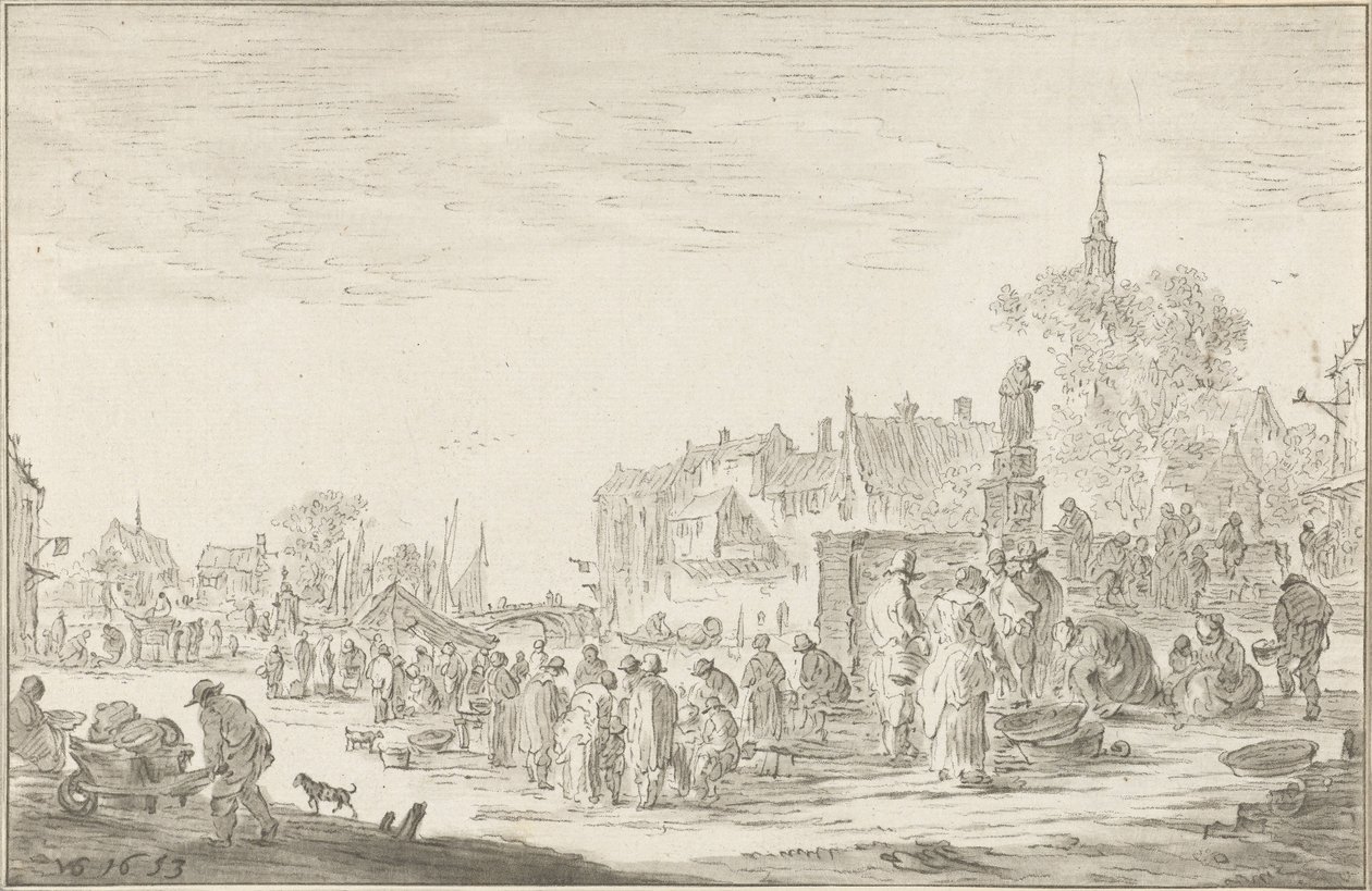 kalakauppa tekijältä Cornelis Ploos van Amstel (signed by artist)