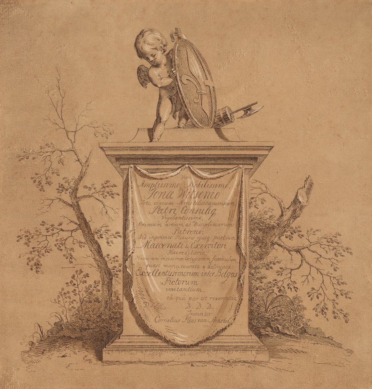 Nimilehti, 1765. tekijältä Cornelis Ploos van Amstel