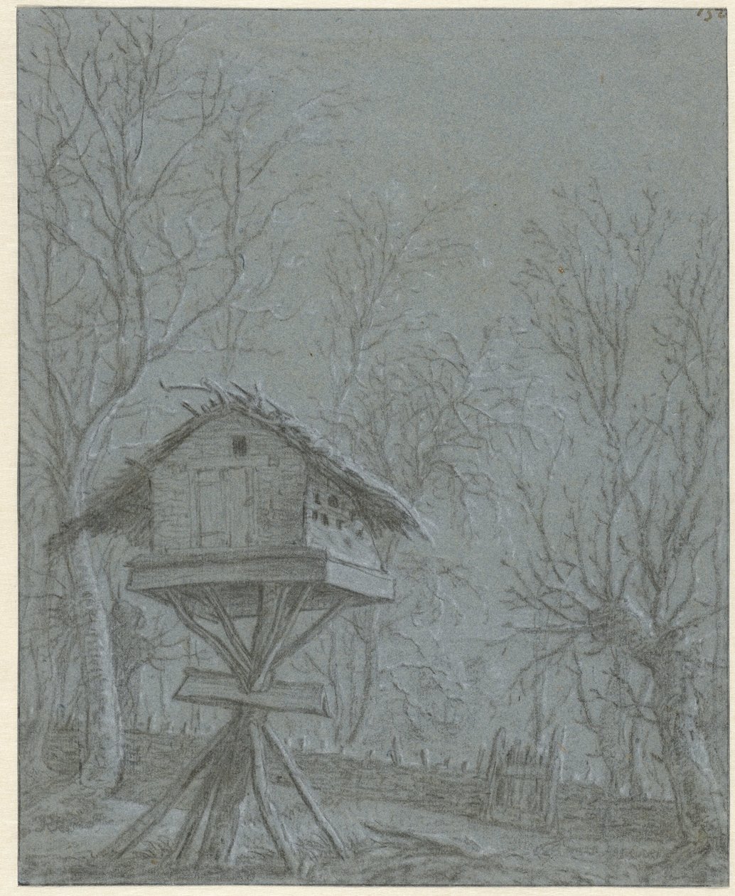 Kyyhkynen puiden välissä tekijältä Cornelis Saftleven (possibly)