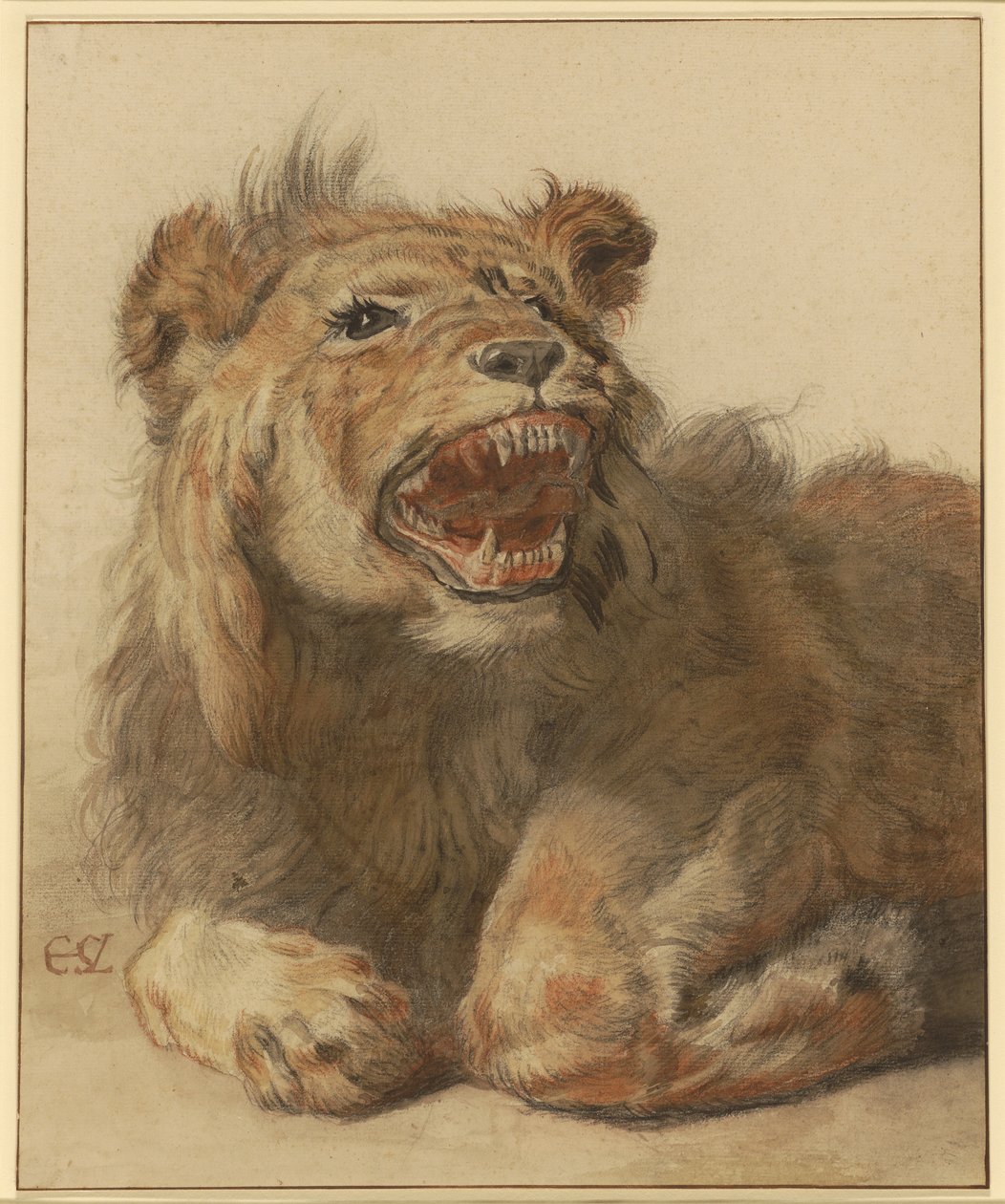 Leijona räkäisee tekijältä Cornelis Saftleven