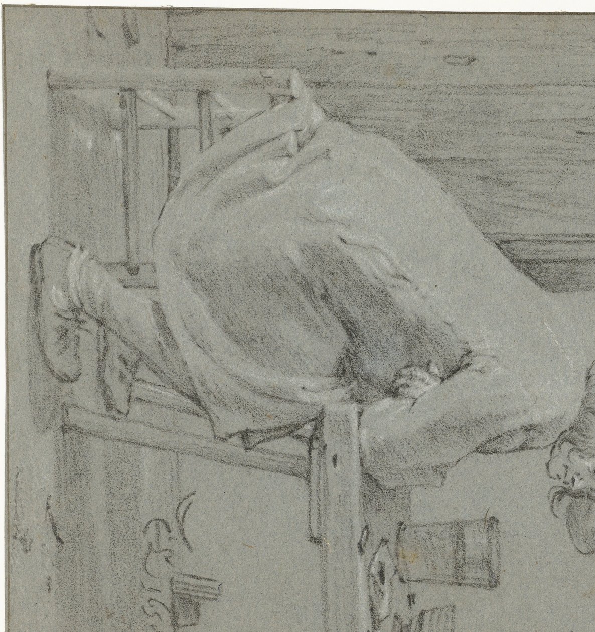 Mies istuu pöydässä tekijältä Cornelis Saftleven