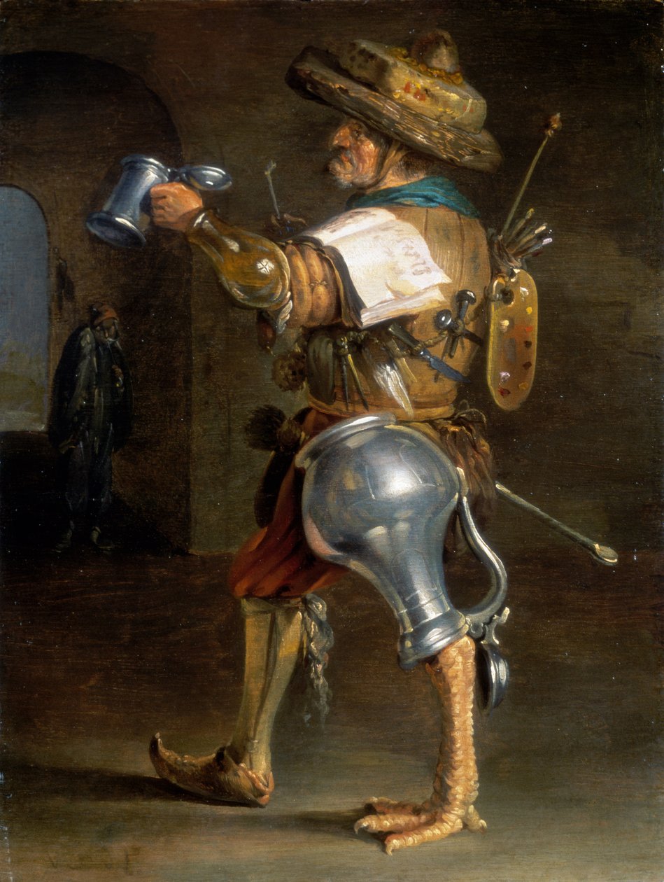 Huonekalut ja erilaiset esineet 1100- ja 1300-luvuilta tekijältä Cornelis Saftleven