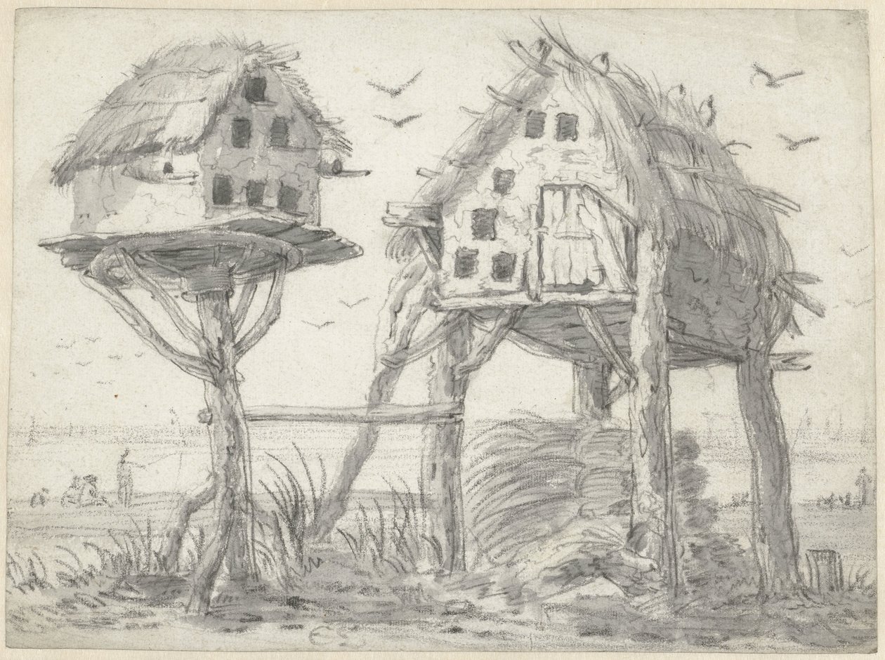 Kaksi kyyhkystaloa tekijältä Cornelis Saftleven