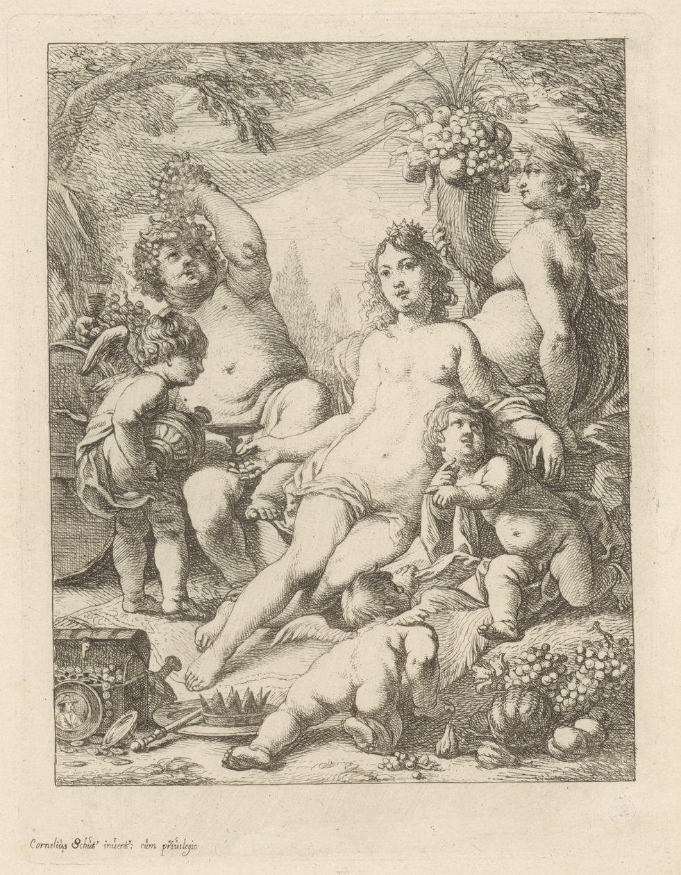 Bacchus, Venus ja Ceres. tekijältä Cornelis Schut (I)