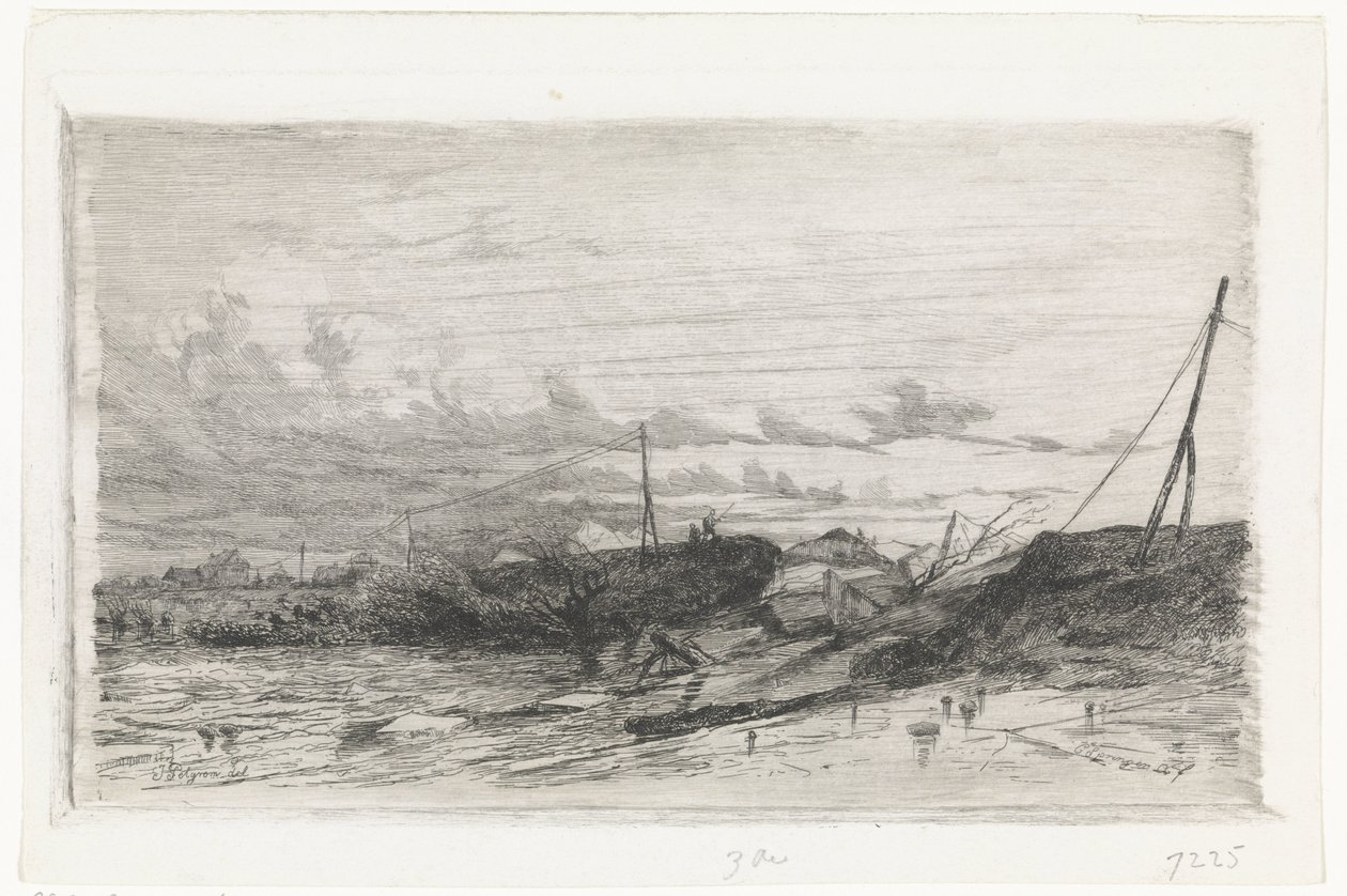 Padon rikkoutuminen Arnhemissa 1855 tekijältä Cornelis Springer