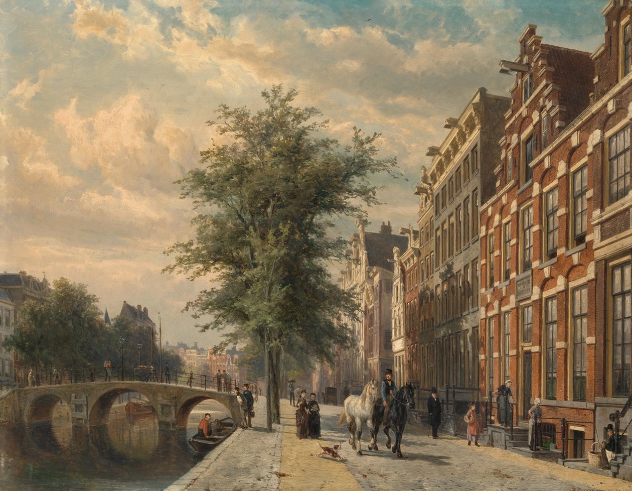 Mennoniittien De Oranjeappel -orpokoti osoitteessa Herengracht 344 tekijältä Cornelis Springer