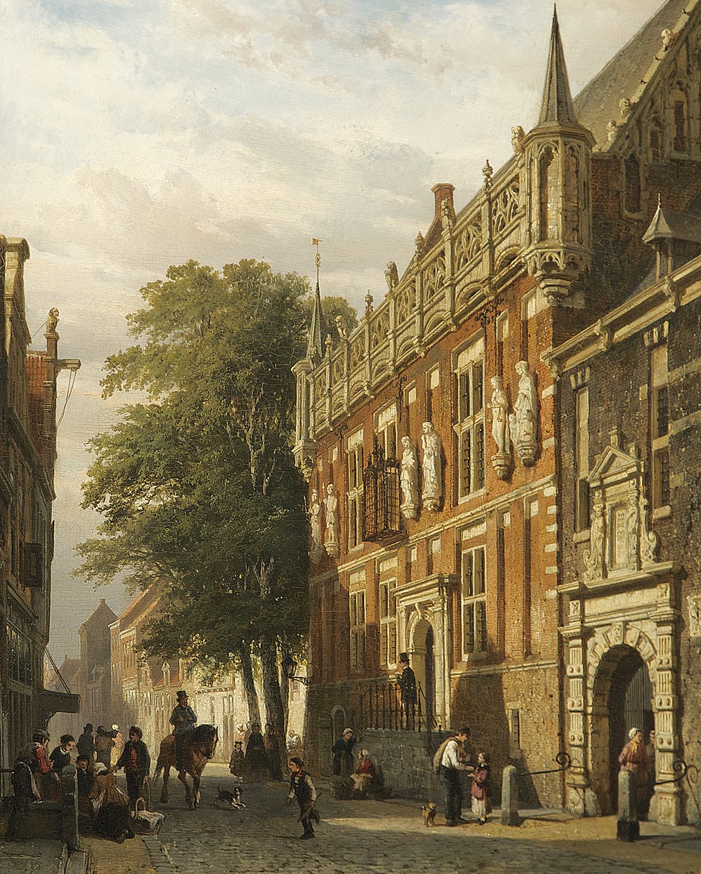 Stadhuis Kampenissa, Alankomaissa, 1862 tekijältä Cornelis Springer
