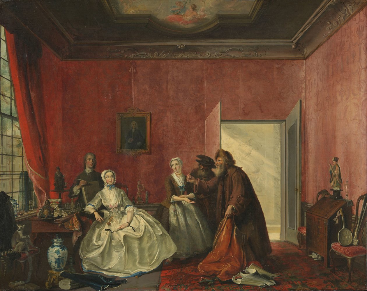 Joanna ja juutalaiset kauppiaat tekijältä Cornelis Troost (signed by artist)