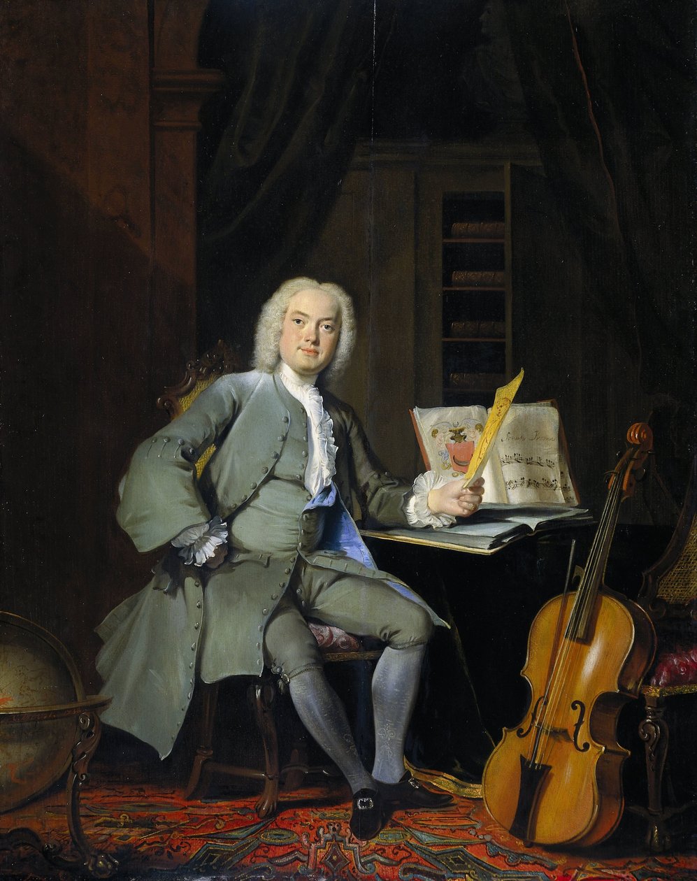 Muotokuva Van der Merschin perheen jäsenestä Muotokuva Van der Merschin perheenjäsenestä tekijältä Cornelis Troost (signed by artist)