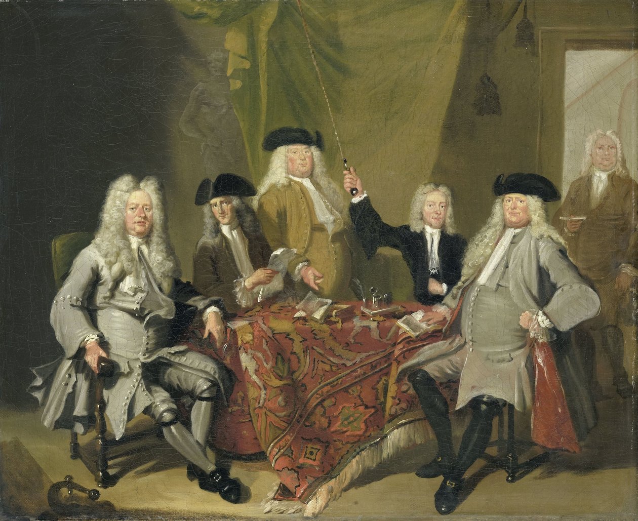 Amsterdamin Collegium Medicumin tarkastajat, 1724 tekijältä Cornelis Troost
