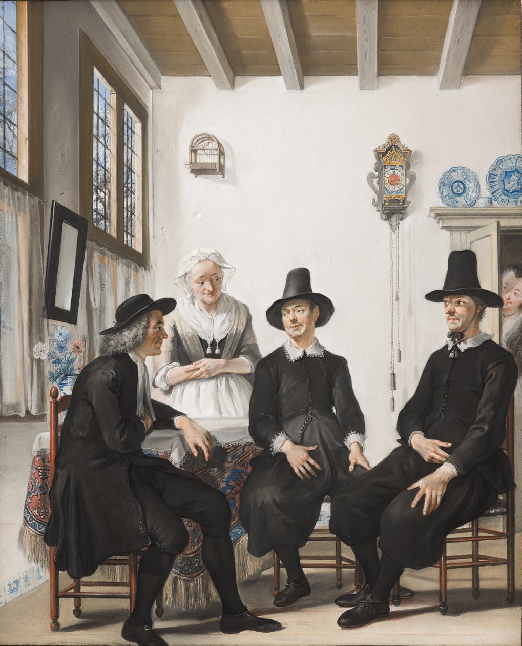 Saartje Jansilta pyydetään kättä avioliittoon, 1738 tekijältä Cornelis Troost
