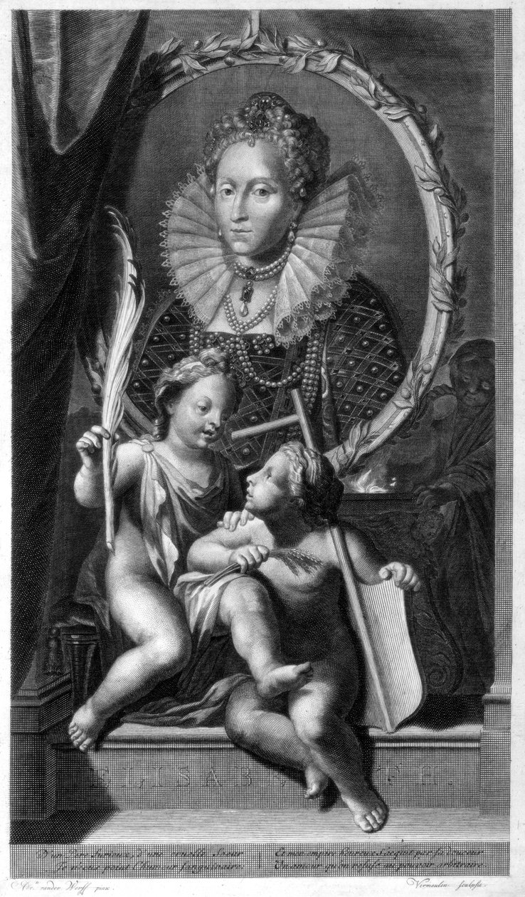 Elizabeth I, Englannin ja Irlannin kuningatar. tekijältä Cornelis Vermeulen