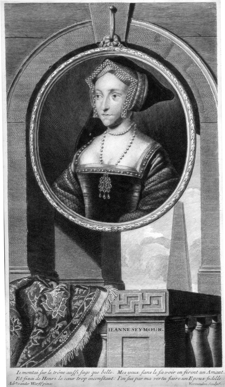 Jane Seymour, Englannin kuningatar puoliso ja Henry VIII:n kolmas vaimo. tekijältä Cornelis Vermeulen