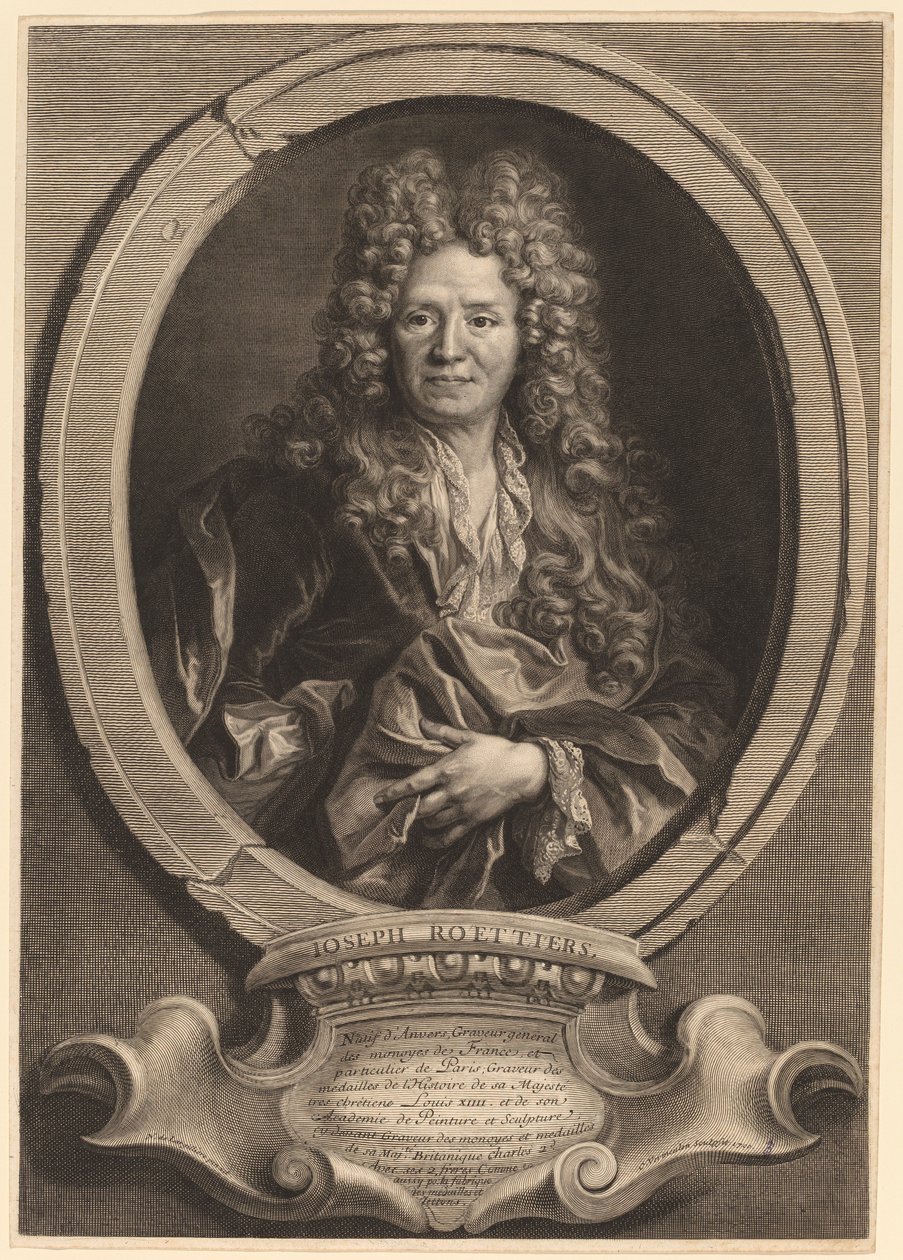 Joseph Roettiers tekijältä Cornelis Vermeulen after Nicolas de Largillierre