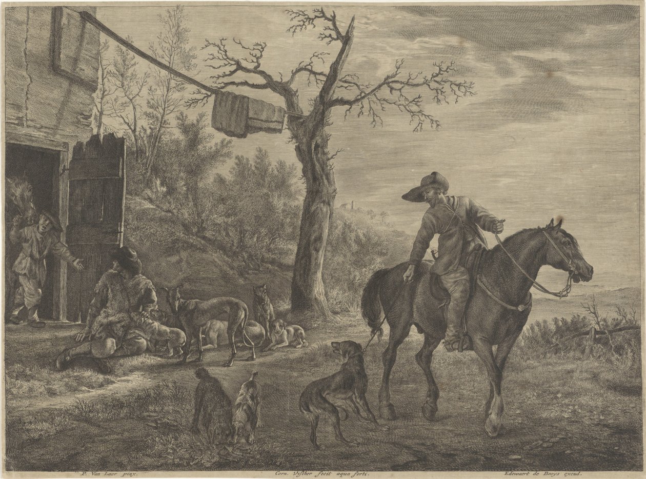metsästäjät tekijältä Cornelis Visscher (II)