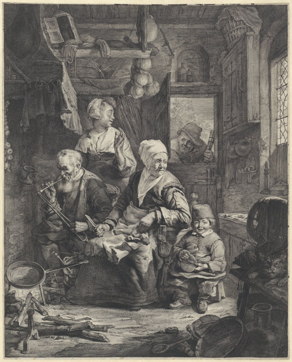 pannukakkuvalmistaja tekijältä Cornelis Visscher (II)