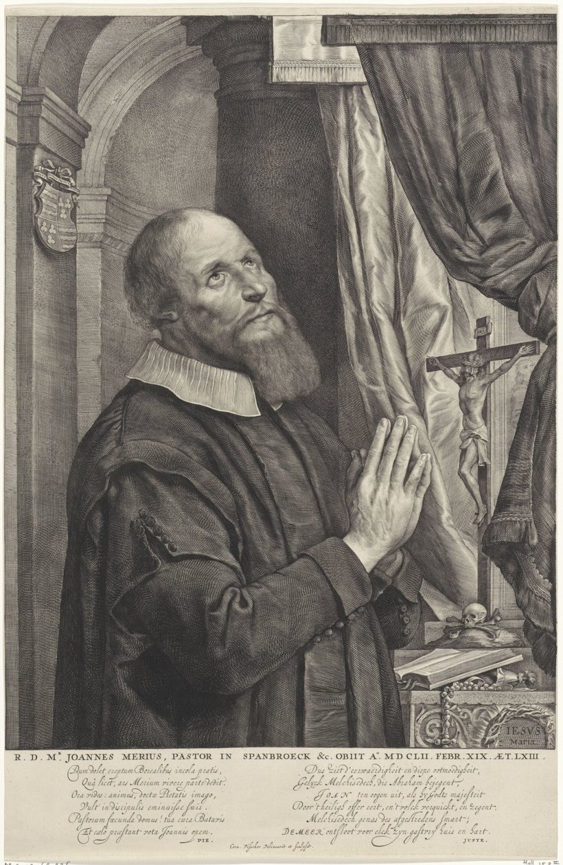 Joannes van der Meerin muotokuva tekijältä Cornelis Visscher (II)