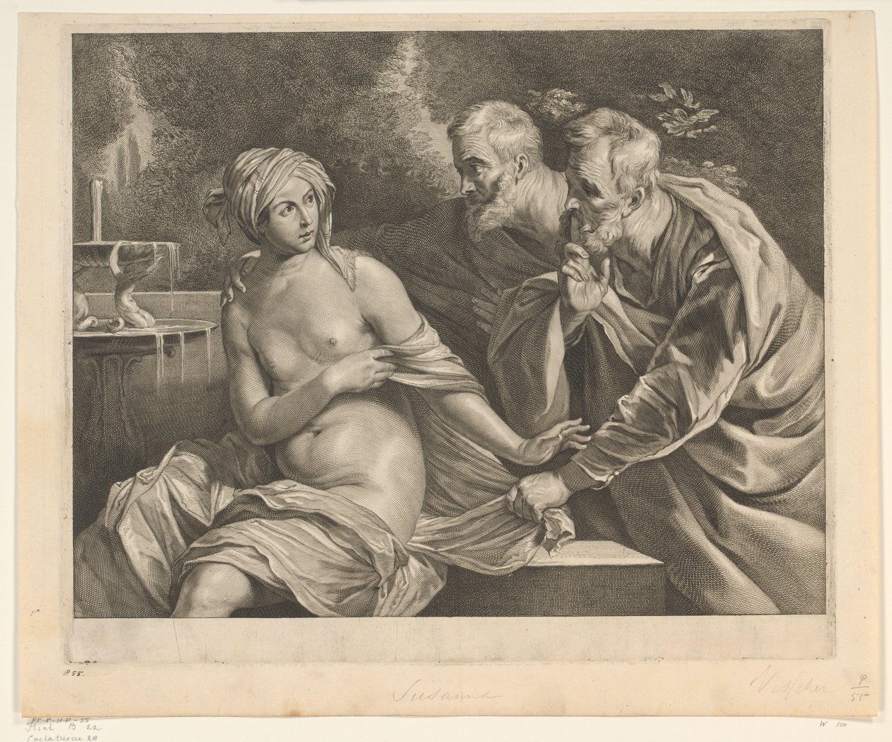 Susanna en de ouderlingen Kelaatit (sarjan nimi) tekijältä Cornelis Visscher (II)