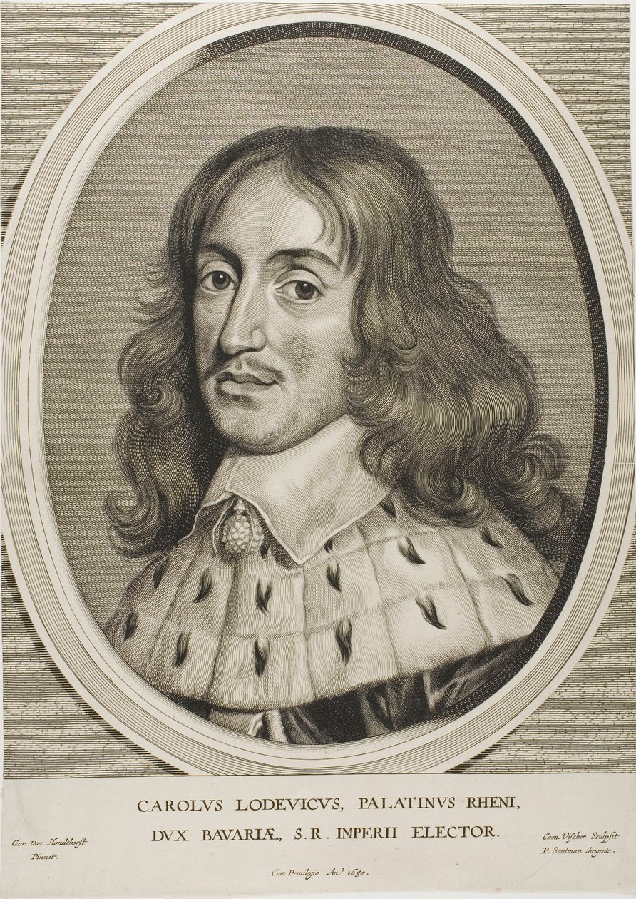 Kaarle Ludvig, kreivi Palatine, alkaen Effigies Variae tekijältä Cornelis Visscher