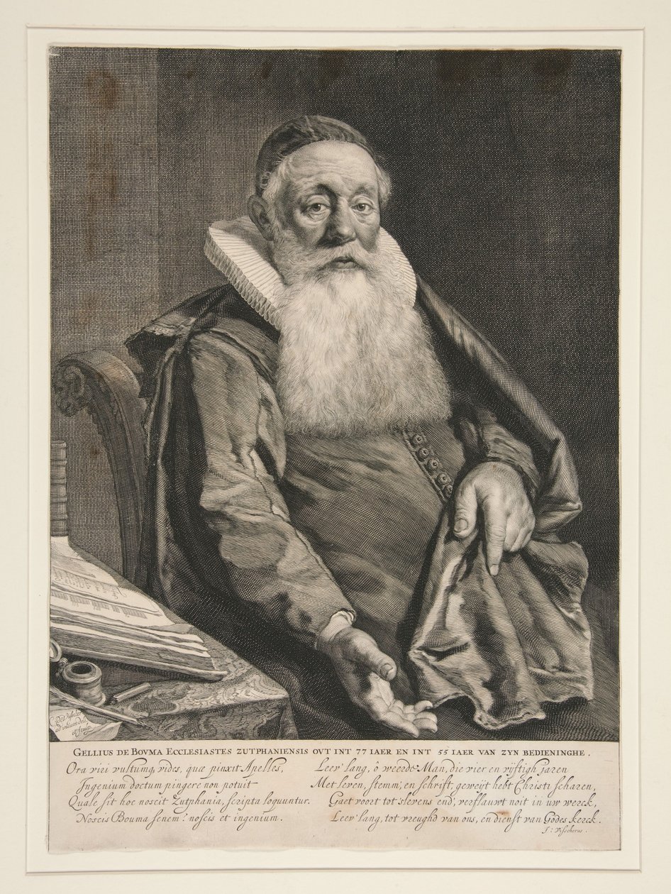 Gellius de Bouma, evankeliumin julistaja Zutphenissa tekijältä Cornelis Visscher