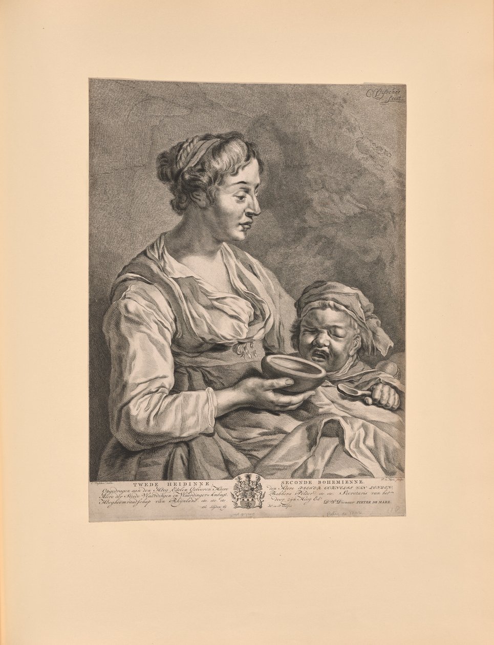 Toinen boheemi (Second Heidinne - Seconde Bohemienne) tekijältä Cornelis Visscher