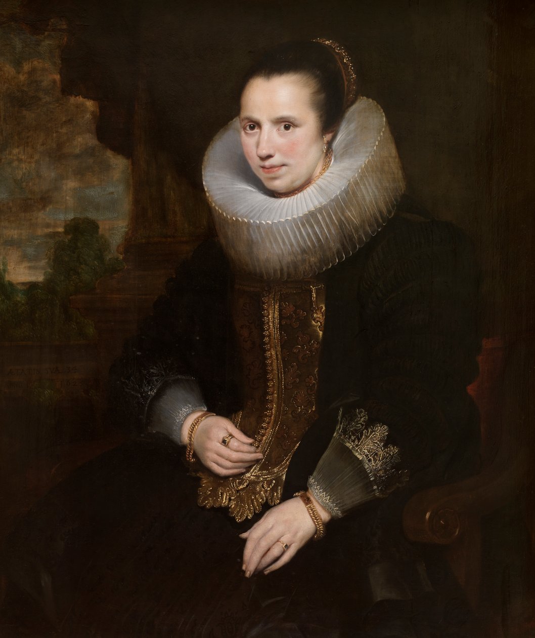 Elisabeth Hoegaerts (öljy kankaalle) (pari numeroon 471109) tekijältä Cornelis de (attr. to) Vos