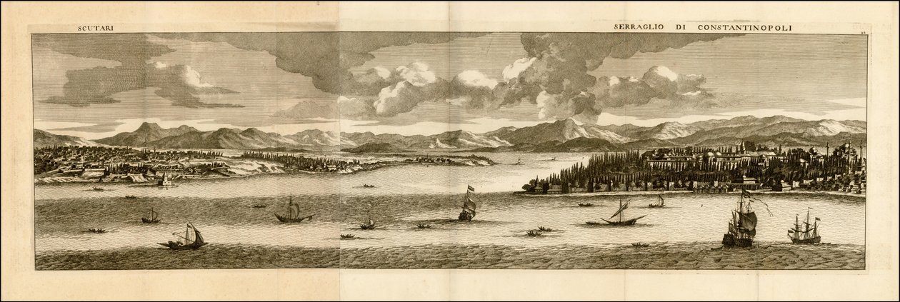 1698 kuvitus - Shkodra - Konstantinopolin seraglio tekijältä Cornelis de Bruijn