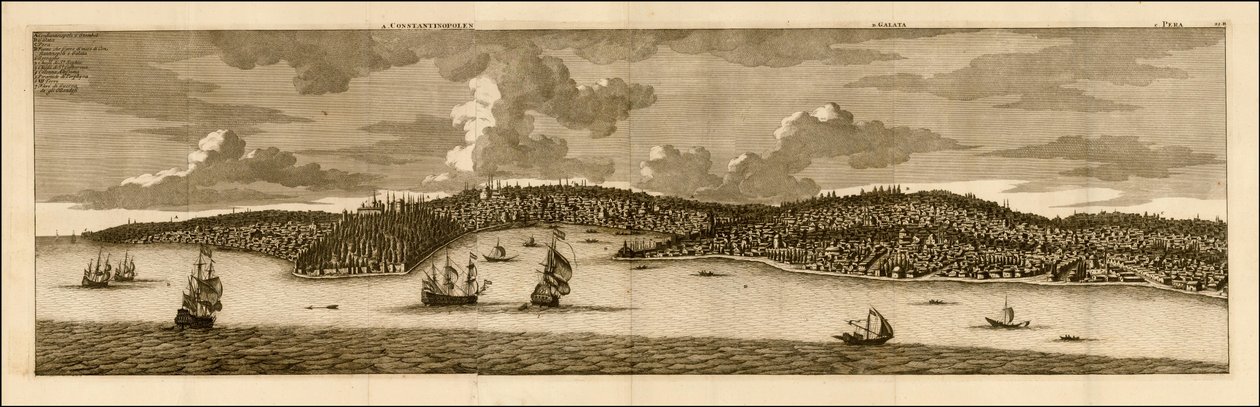 Cornelis De Bruynin kuva Konstantinopolista vuodelta 1698. tekijältä Cornelis de Bruijn