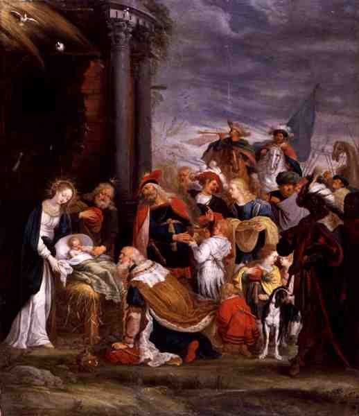 The Adoration of the Magi (öljy kuparille) tekijältä Cornelis de I Baellieur