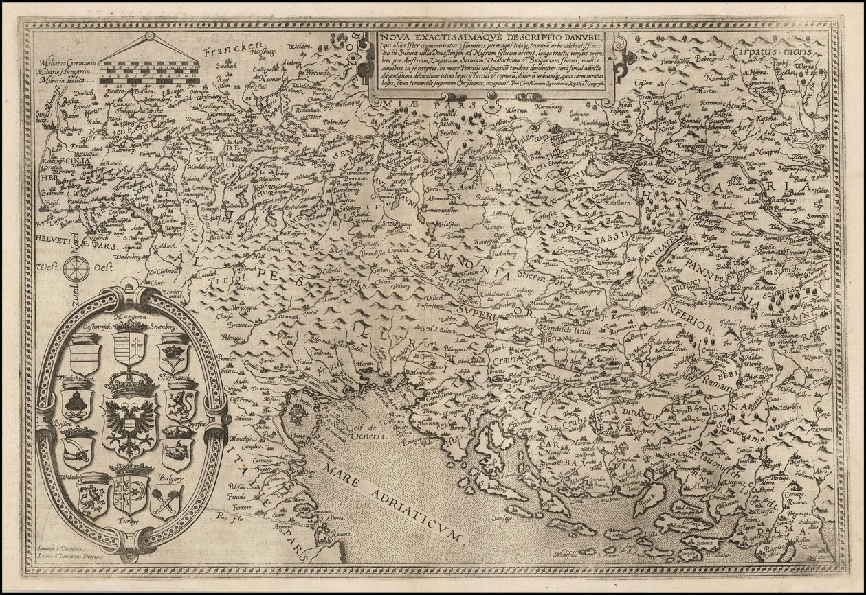 Cornelis de Joden laatima Tonavan kartta vuodelta 1593. tekijältä Cornelis de Jode