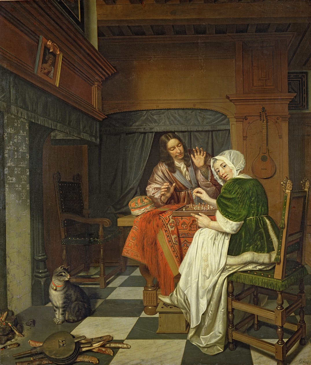 Shakinpelaajat, n. 1670 tekijältä Cornelis de Man