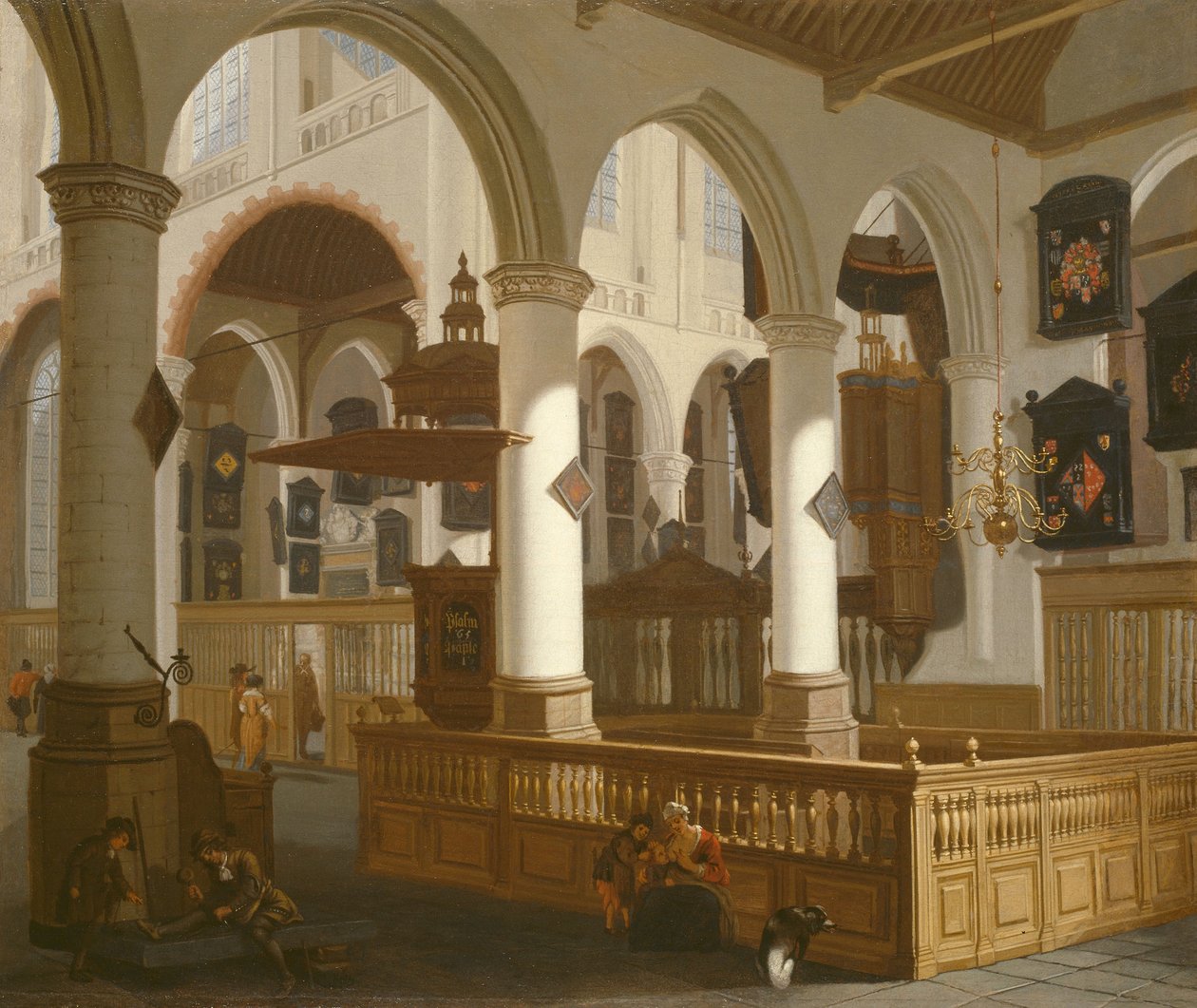 Vanha kirkko, Delft tekijältä Cornelis de Man