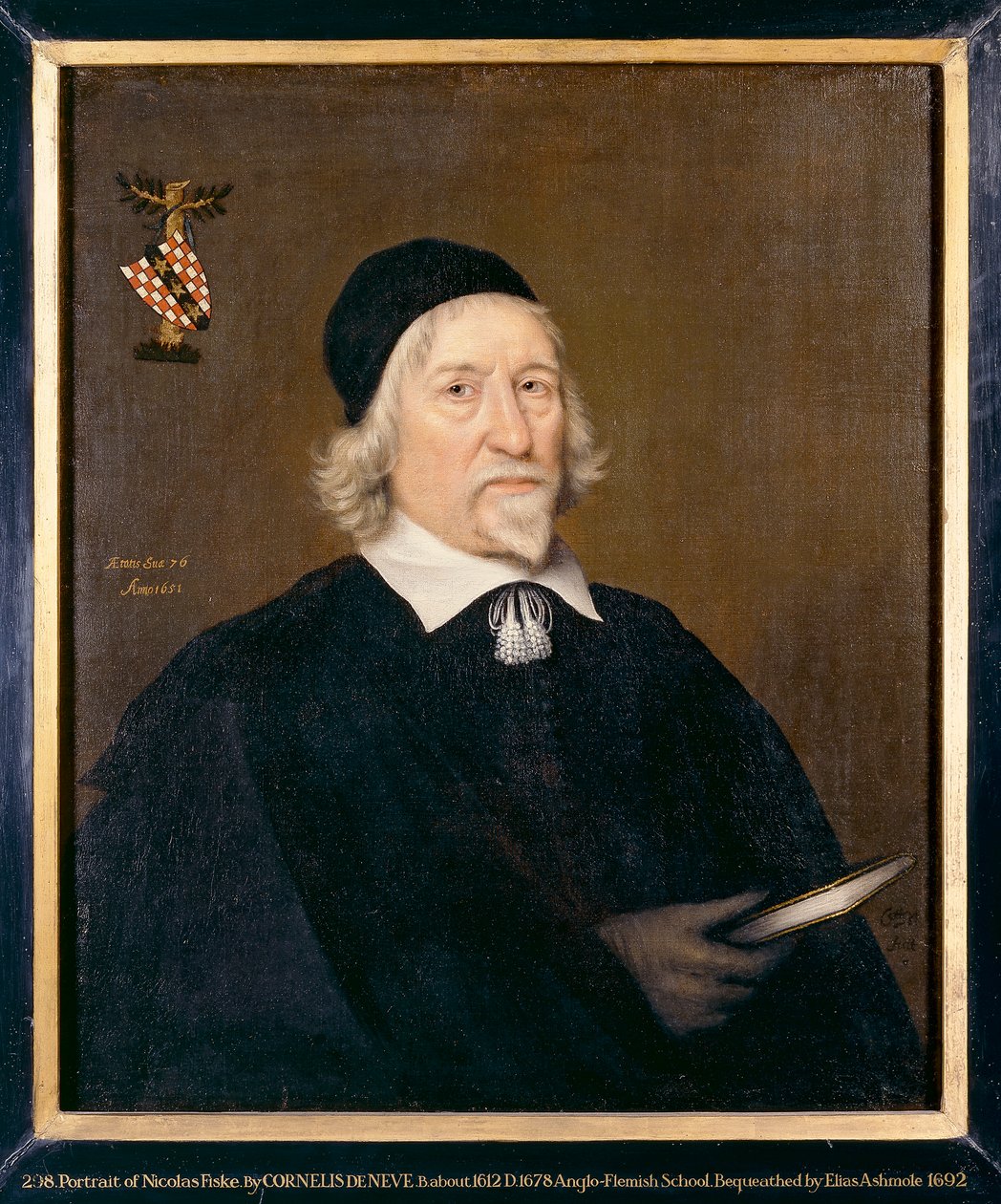 Miehen muotokuva nimeltä Nicholas Fiske, 1651 tekijältä Cornelis de Neve
