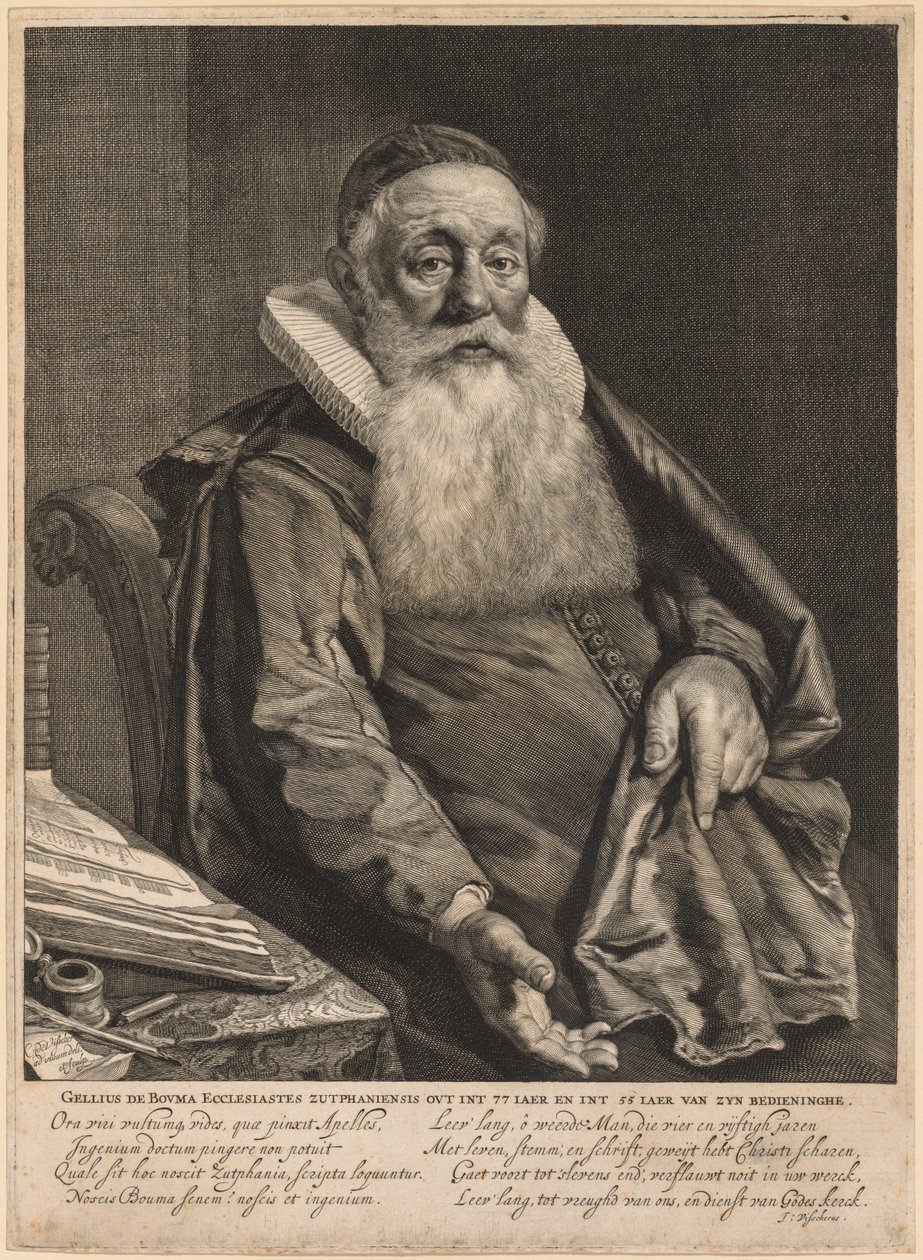 Gellius de Bouma, evankeliumiministeri Zutphenissa tekijältä Cornelis de Visscher