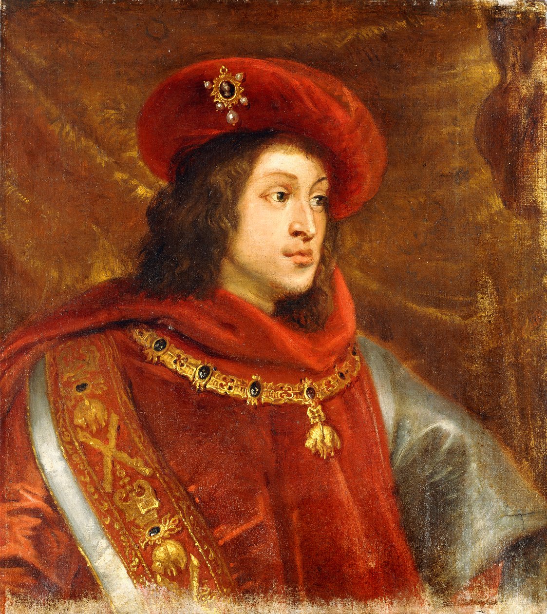 Muotokuva Philip I:stä Espanjasta, rintakuva, yllään Kultavillavuoren ritarikunta, tekijältä Cornelis de Vos