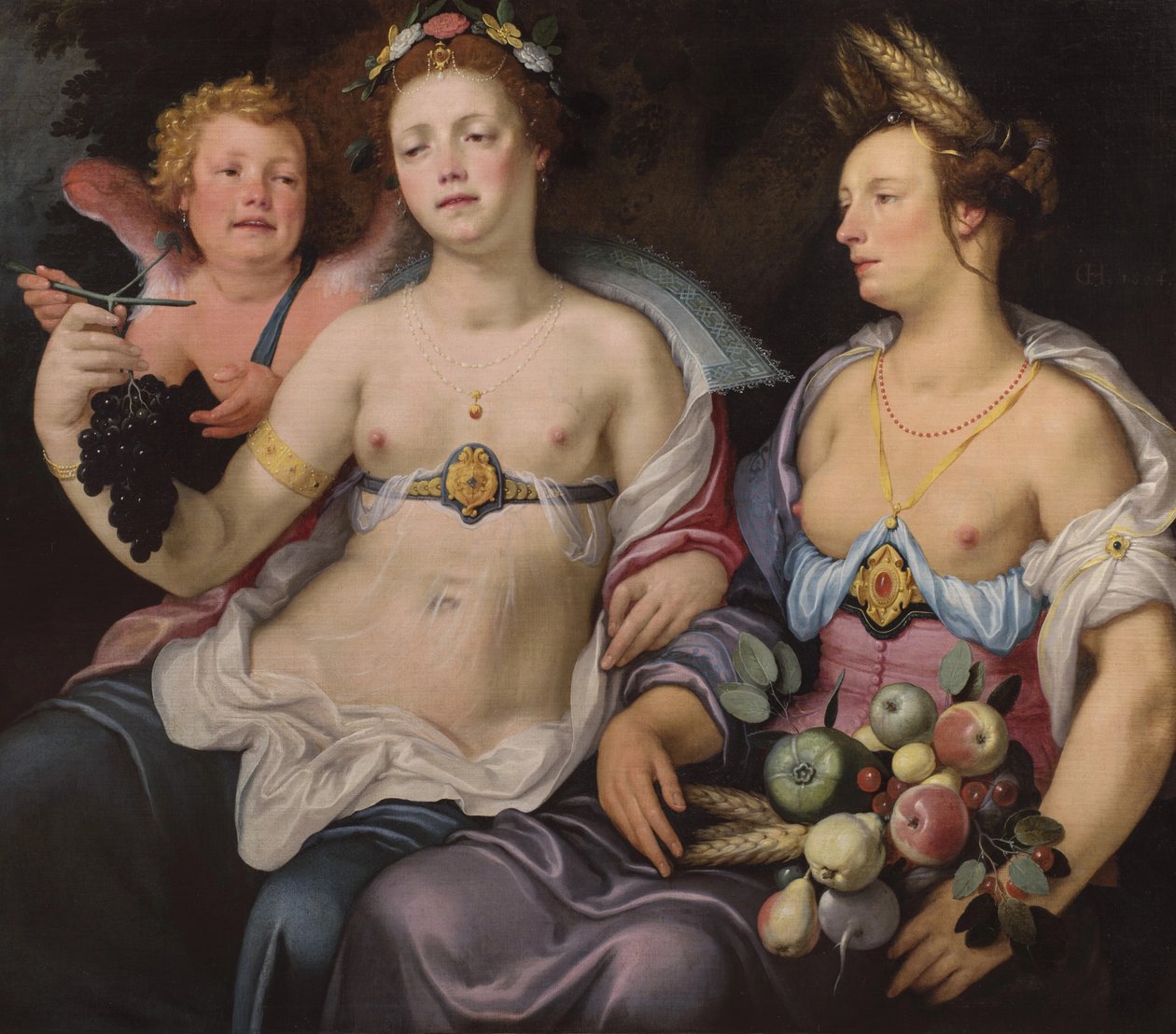 Venus, Amor ja Ceres tekijältä Cornelis van Haarlem