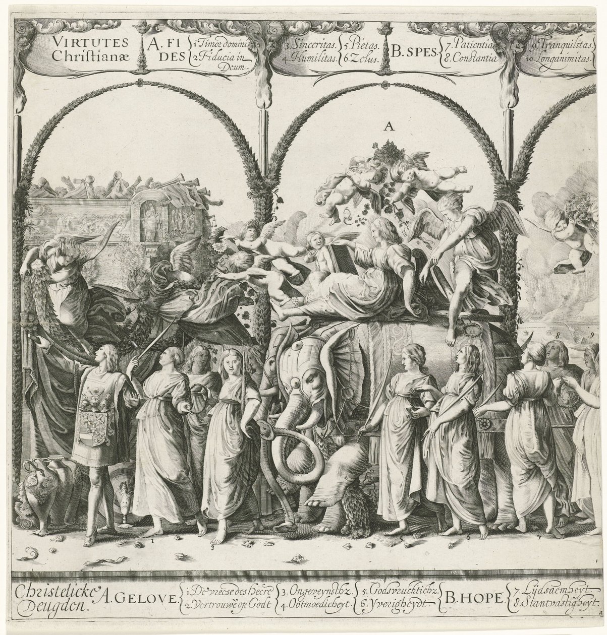 William of Orangen voittokulkue, levy a Currus triumphalis Illustris / William of Orangen voittokulkue (sarjan nimi) tekijältä Cornelis van Kittensteyn