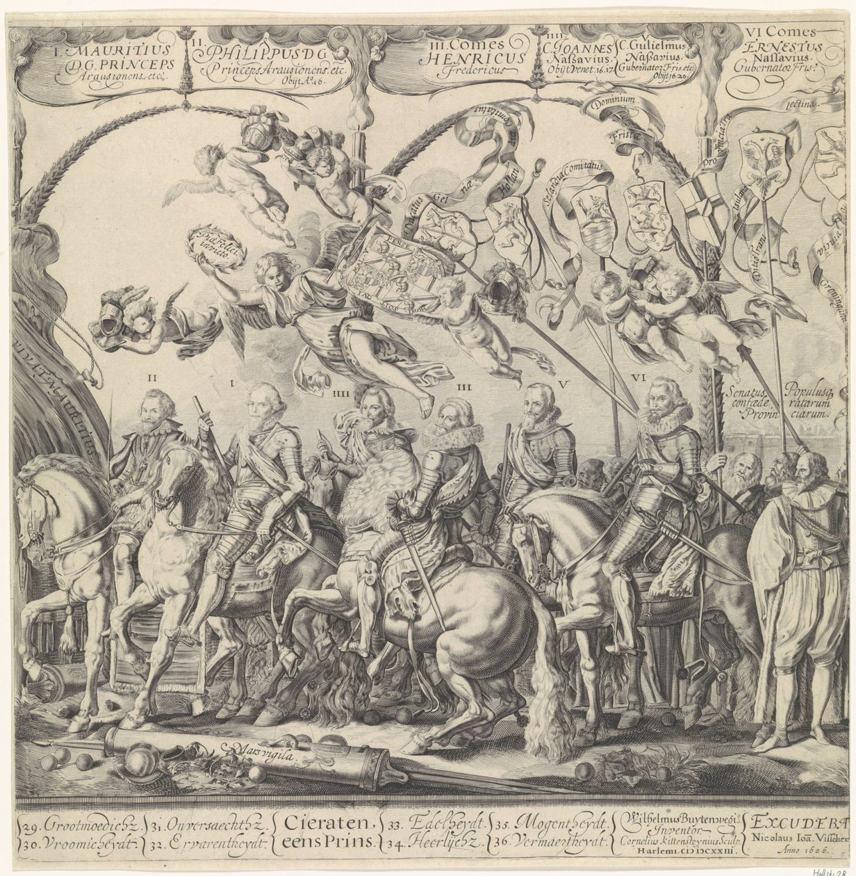 William of Orangen voittokulkue, oikea levy tekijältä Cornelis van Kittensteyn