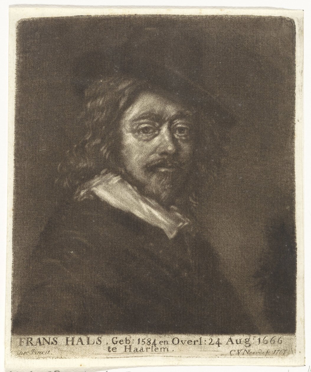 Frans Halsin muotokuva hatun kanssa tekijältä Cornelis van Noorde (attributed to workshop of)