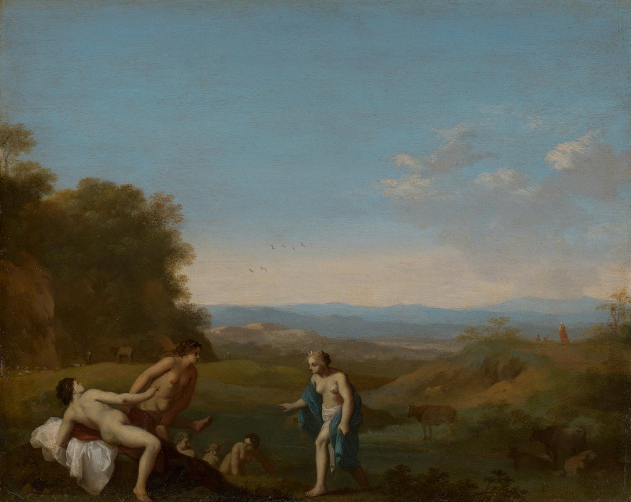 Diana entdeckt den Fehltritt der Callisto tekijältä Cornelis van Poelenburch
