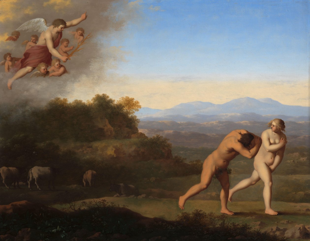 Karkottaminen paratiisista Karkottaminen paratiisista (1. Moos. 3:23-24) tekijältä Cornelis van Poelenburch